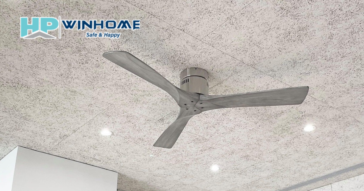 quạt trâng trang trí màu đá - quạt trần nha trang